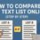How to Compare Two Lists Online