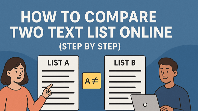 How to Compare Two Lists Online